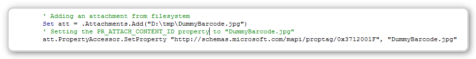 VBA code to add an attachment with the PR_ATTACH_CONTENT_ID property