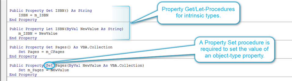 Property Get/Let/Set-Procedures in a VBA Class Module