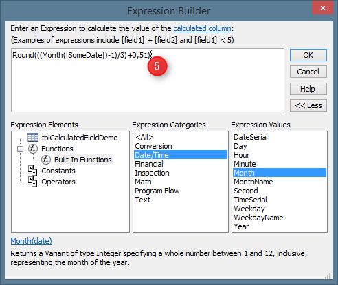 access subtract dates calculated field