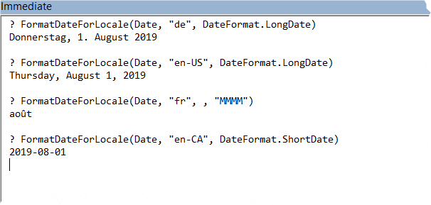 Access Vba Formatting Dates For A Specific Locale Codekabinett