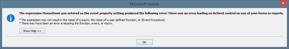 access runtime 2010 x64 accde vb not run