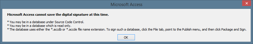 microsoft access database extension