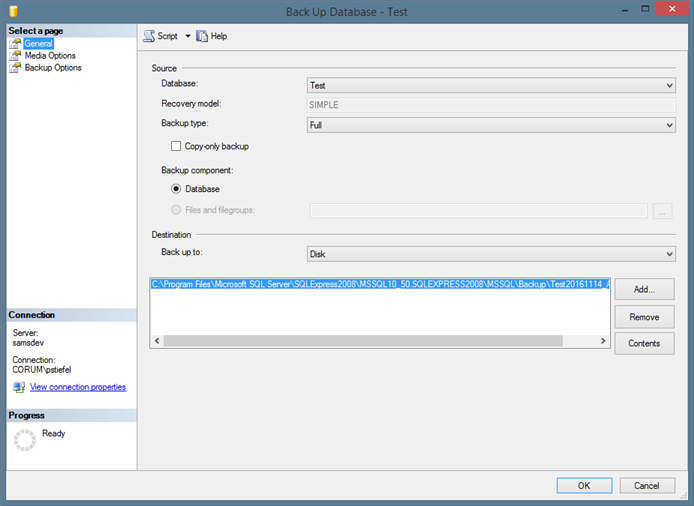 SQL-Server-Express-Database-Backup - Fundamentals - Codekabinett