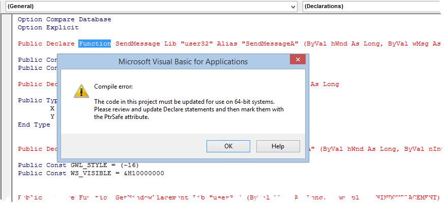 using ms access runtime 2016