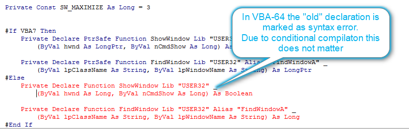 Access vba api call